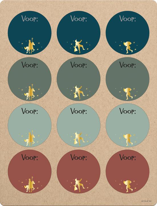 Actual product image Folat Gift name sticker Saint and Piet (12 pcs.)