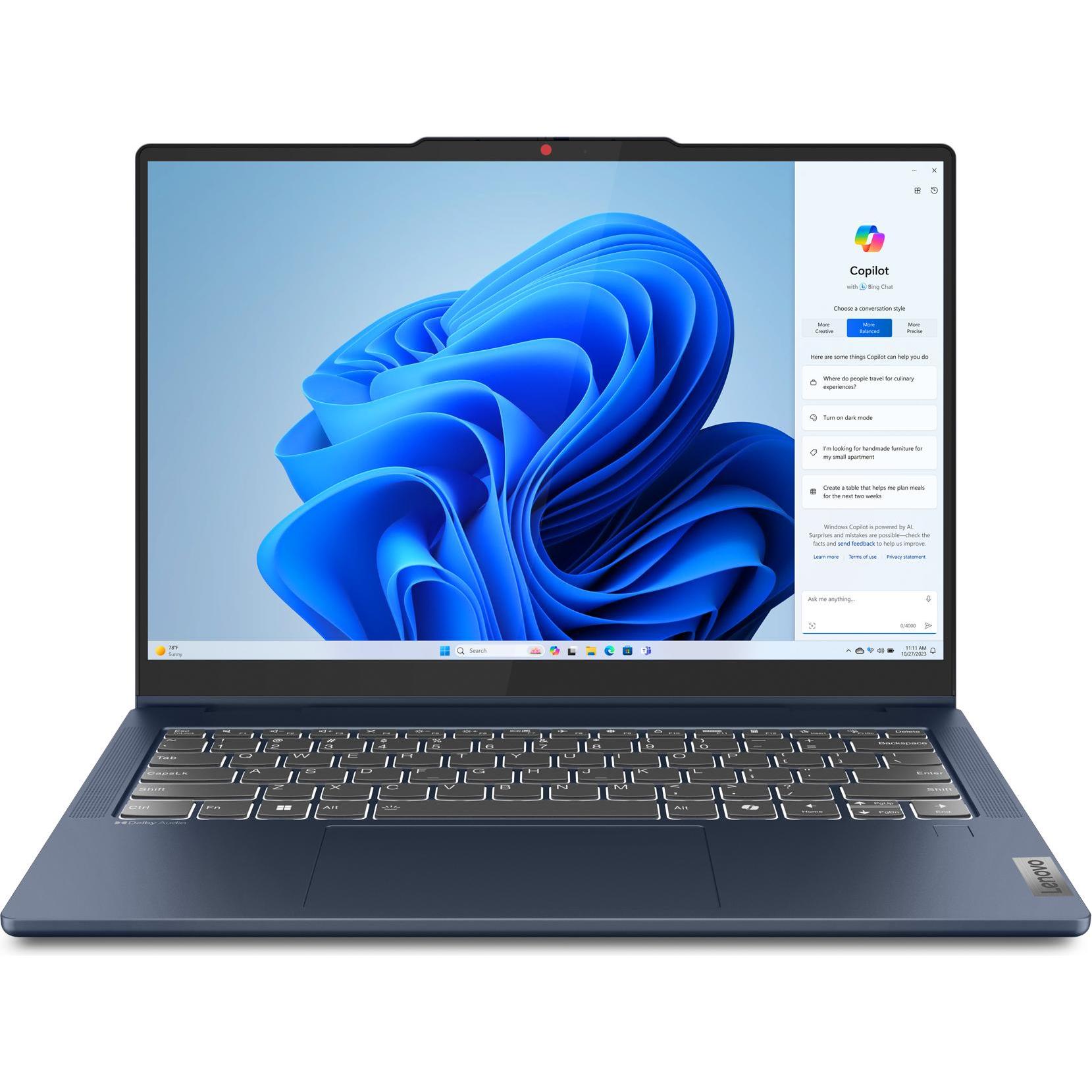 Lenovo IdeaPad 5 2-in-1 (14", 512 GB, 16 GB, DE, Intel Core i5-13420H), Notebook, Blau