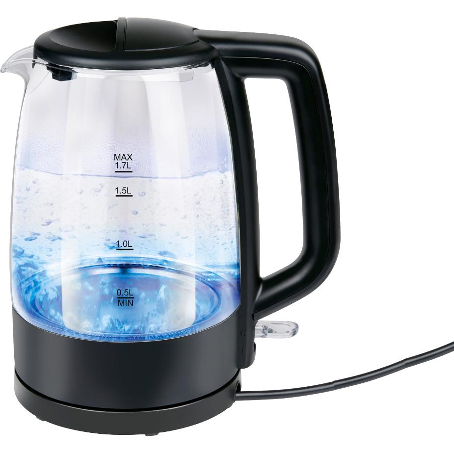 alpina Wasserkocher 1,7L 2200W Schwarz, Wasserkocher, Schwarz