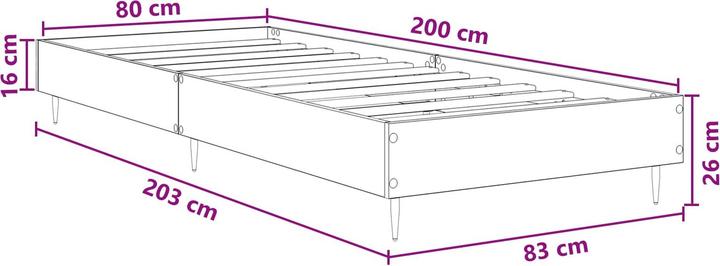 Image du produit vidaXL Modernes Bett (80 x 200 cm)