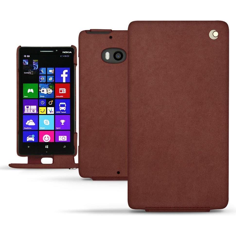 Noreve Lederschutzhülle vertikal (Nokia Lumia 930), Smartphone Hülle, Rot
