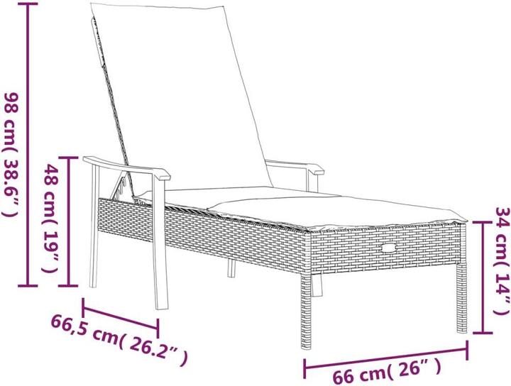 Immagine prodotto vidaXL Sonnenliege (198 cm)