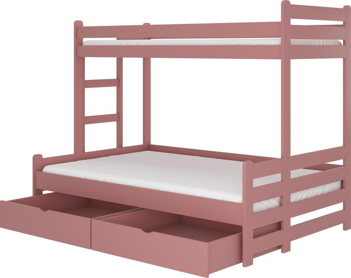 Produktbild ADRK Furniture Etagenbett verdreifachen mit Matratzen BENITO 200x80 (80 x 200 cm)