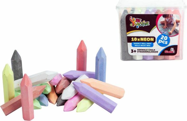 Actual product image Simba 20 street colouring crayons neon (20x)
