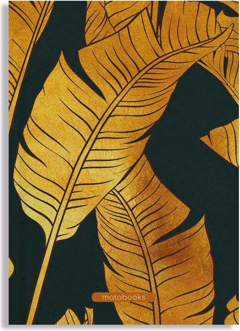 Matabooks Jana Notizbuch A5 /'Golden leaves/' (blanko, farbig) (A5, Blanko)