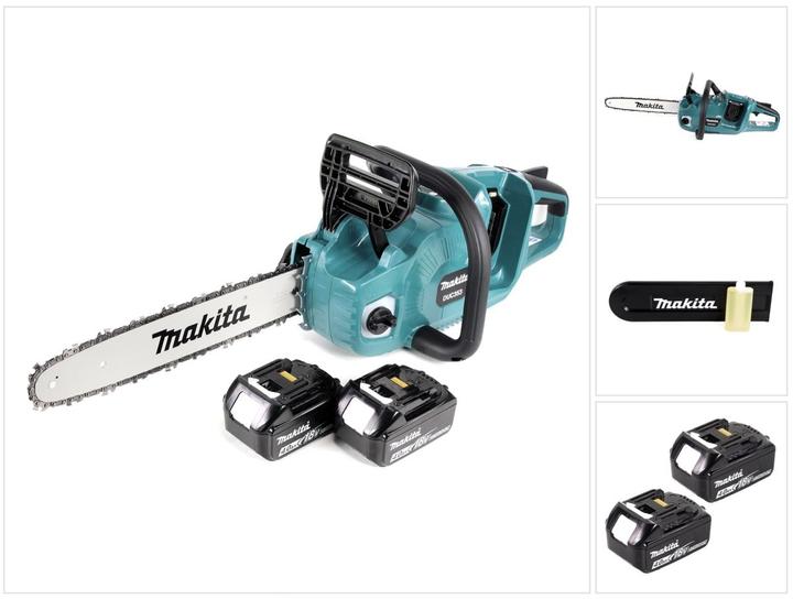 Immagine prodotto Makita DUC 353 M2 Motosega a batteria 36V ( 2x18V ) Brushless 35 cm + 2x Batteria 4,0 Ah - senza (Sega a catena a batteria)