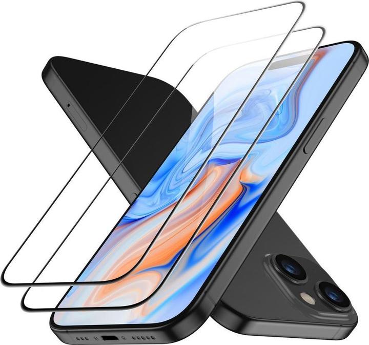 Image du produit ESR Tempered Glass 2pack Iphone 15 Black (2 pcs, Apple iPhone 15)