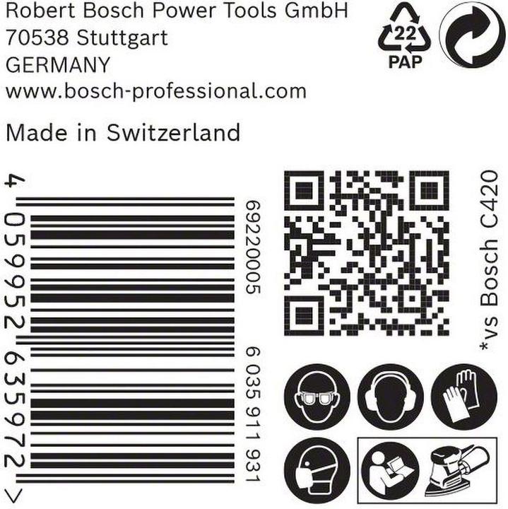 Actual product image Bosch Professional Zubehör EXPERT C470 sandpaper 102 x 62/93 mm, G 60, 50 pieces (60)
