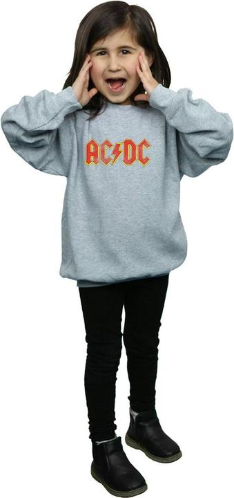 Immagine prodotto AC/DC Distressed Red Logo Felpa Ragazze (140, 146)