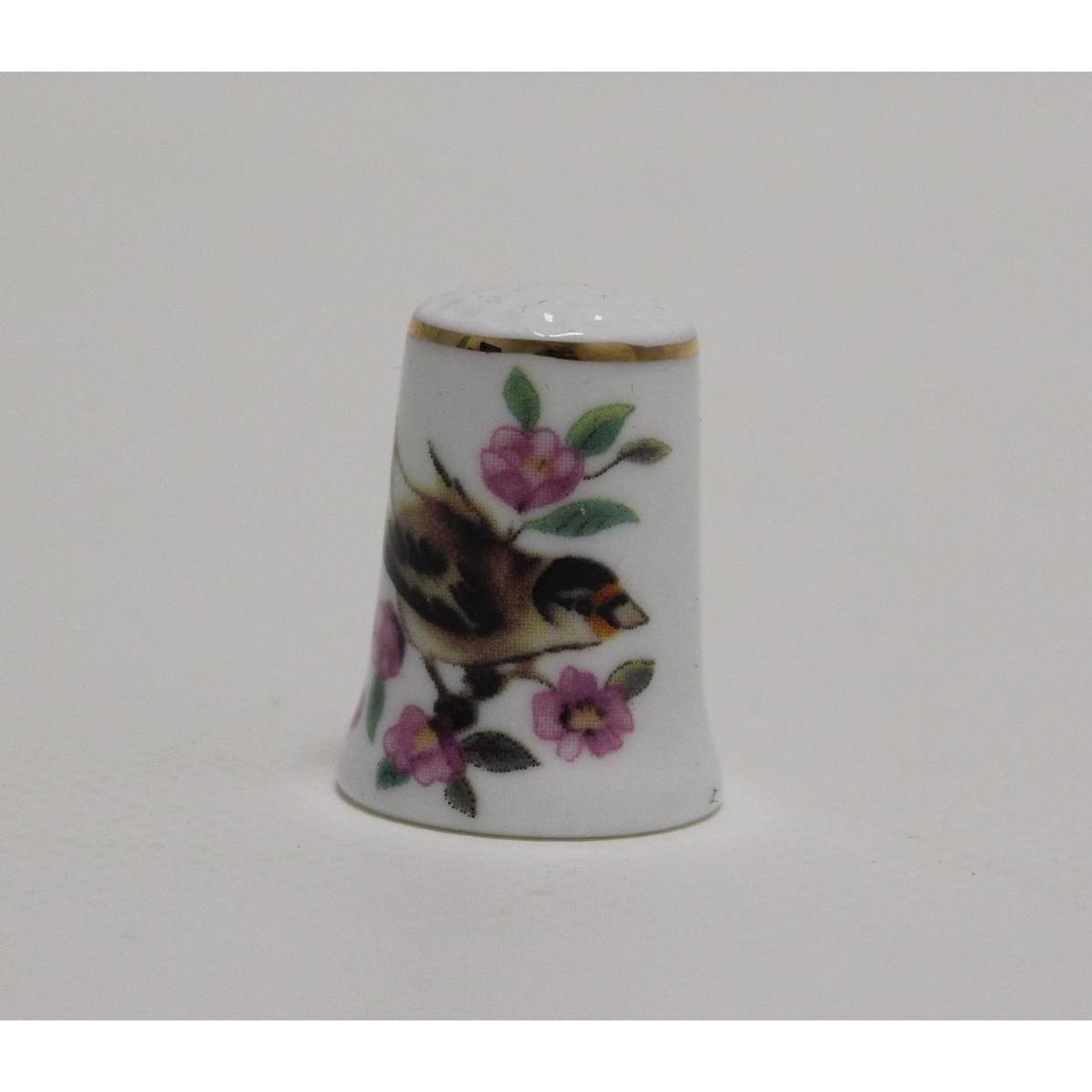 Reutter, Deko Objekt, M.W. - Fingerhut Vogel grün mit rosa Blüten