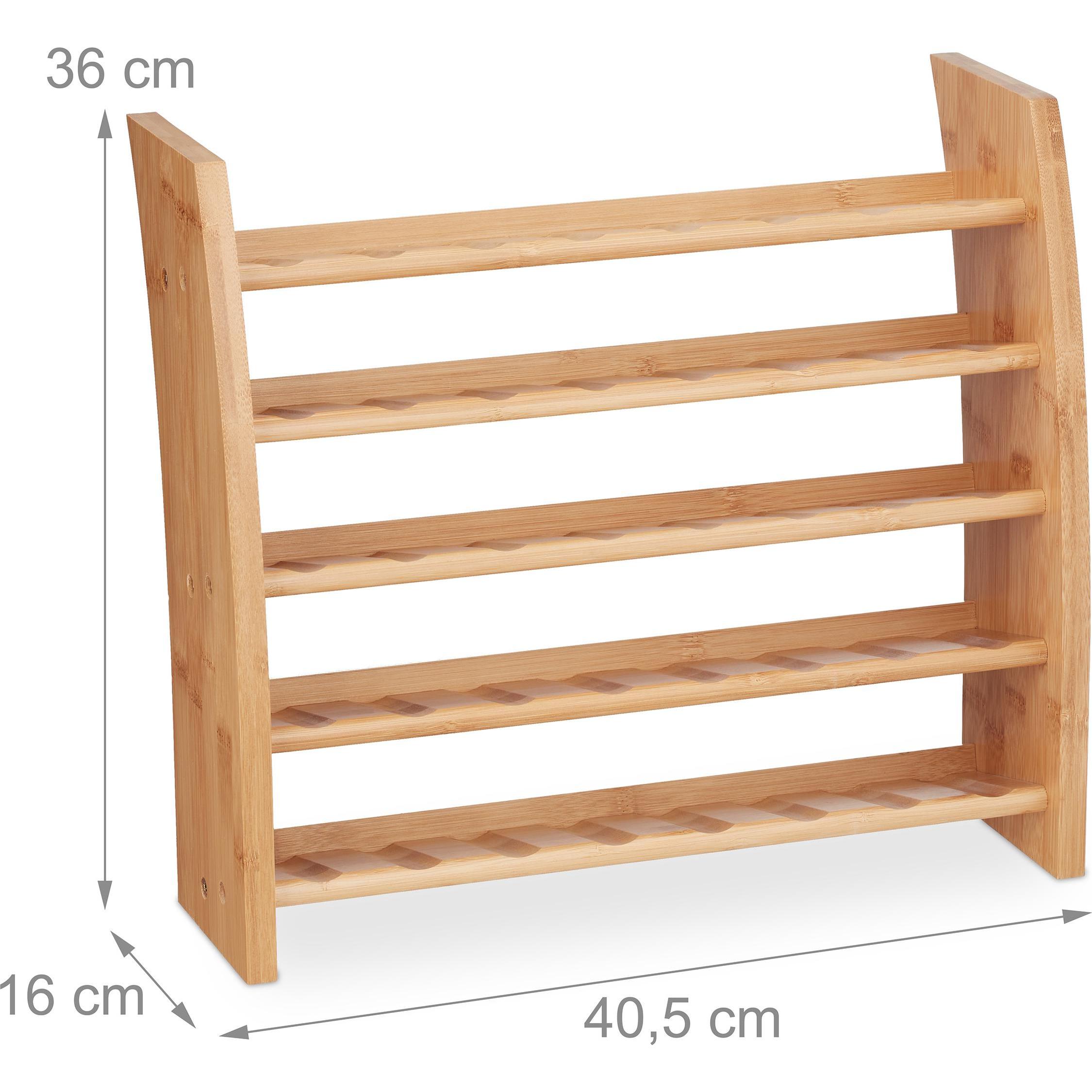 Thumbnail - Relaxdays Gewürzregal, Küchen Organizer, Braun