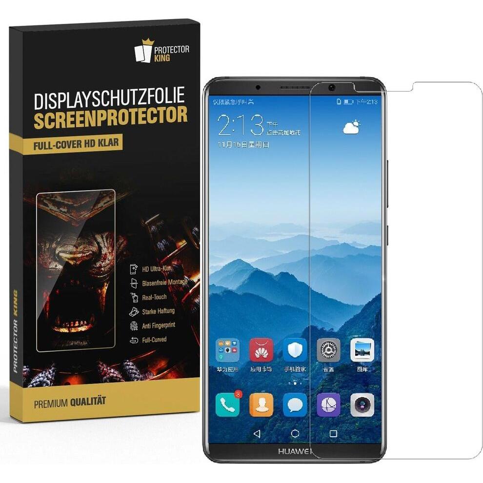 Protectorking 4x Premium Displayschutzfolie 3D KLAR (4 Stück, Huawei Mate 10 Pro), Smartphone Schutzfolie
