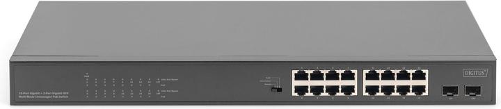 Produktbild Digitus 16-Port Gigabit + 2-Port Gigabit SFP Multi-Mode Unmanaged PoE Switch (16 Ports)