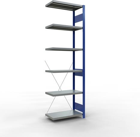 Produktbild Schulte Lagertechnik Stecksystem Anbauregal MULTIplus250 mit Kreuzstrebe