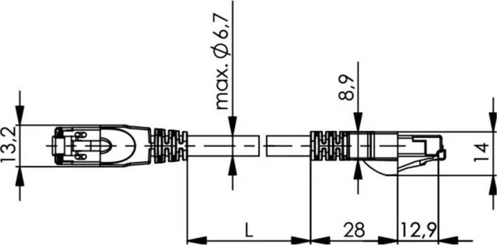 Produktbild Telegärtner Patchk. (S/FTP, CAT5, 5 m)