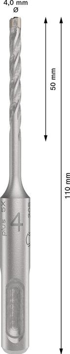 Produktbild Bosch Professional Zubehör PRO SDS plus-5X Hammerbohrer, 4 x 50 x 110 mm (4 Millimeter)