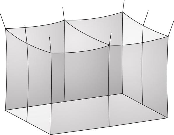 Produktbild Basic Nature Klassik Moskitonetz Doppel (220 x 200 cm)