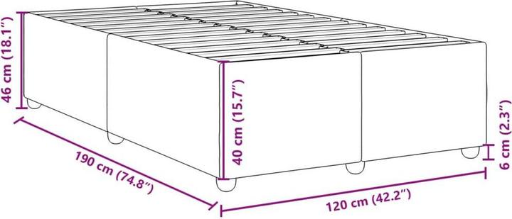 Image du produit vidaXL Bettgestell (120 x 190 cm)