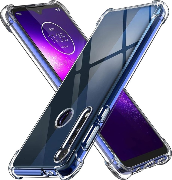 Productafbeelding Screenguard Motorola One Macro Kristal Zachte Airbag Bumper (Motorola One Macro)