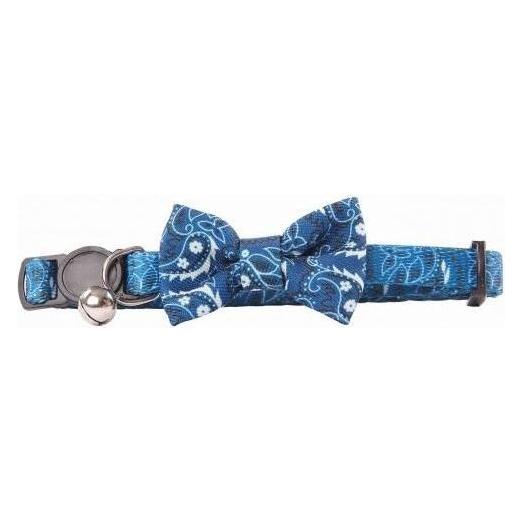 Pawise Cat Collar W/Bowknot Blau (Gatto), Collare + Guinzaglio