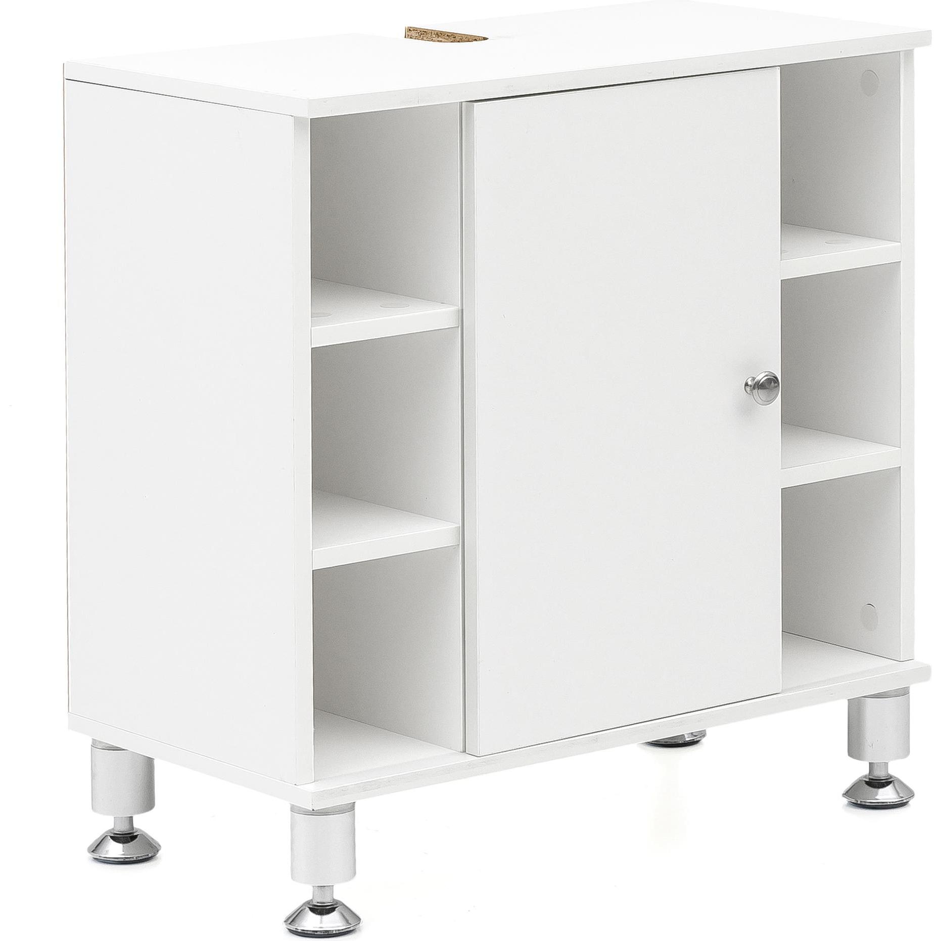 FineBuy, Waschbeckenunterschrank, Tobi (60 x 32 x 64 cm)