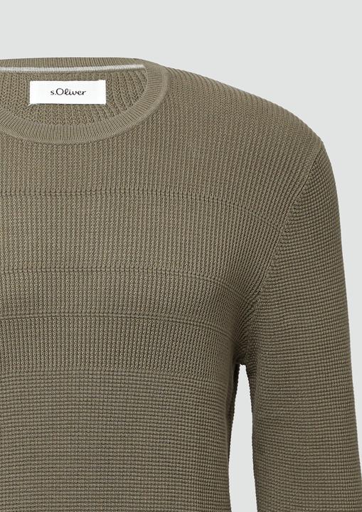 Produktbild s.Oliver Strickpullover Strukturmikx-Pullover aus reiner Baumwolle (S)