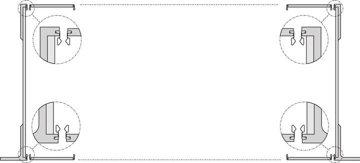 Produktbild Schroff 19"-Winkel Typ F ohne Grifflöcher für Edelstahldichtung - 19"WINKEL 4HE