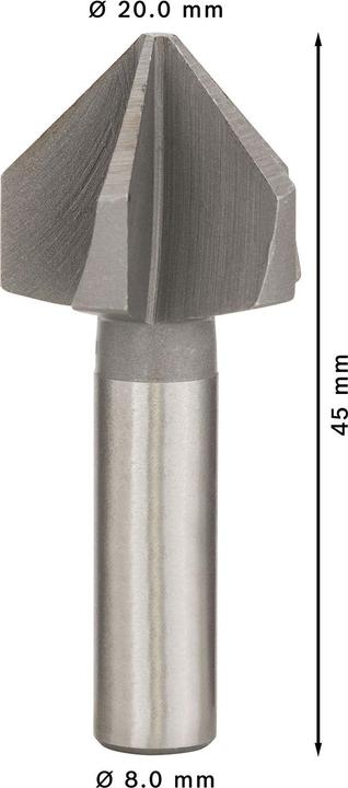 Produktbild Bosch Professional Zubehör PRO Steel HSS Kegelsenker, 20 x 45 mm, M10 (8 mm)