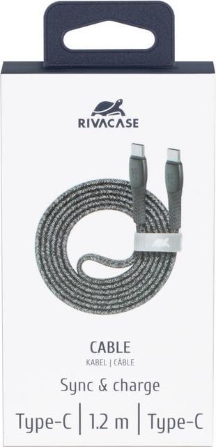 Produktbild Rivacase Flaches Nylon-Ladekabel (1.20 m, USB 2.0, 60 W)