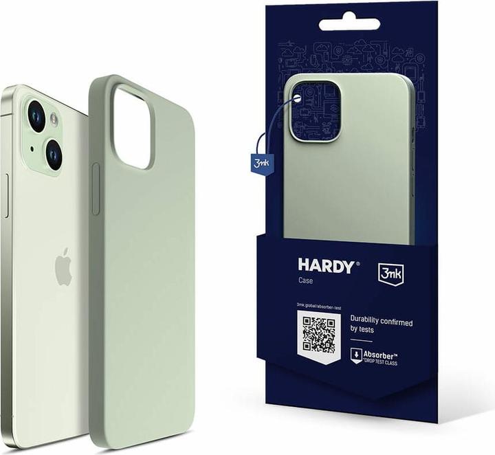 Actual product image 3MK Hardy Case iPhone 15 6.1" zielony/green MagSafe (Apple iPhone 15)