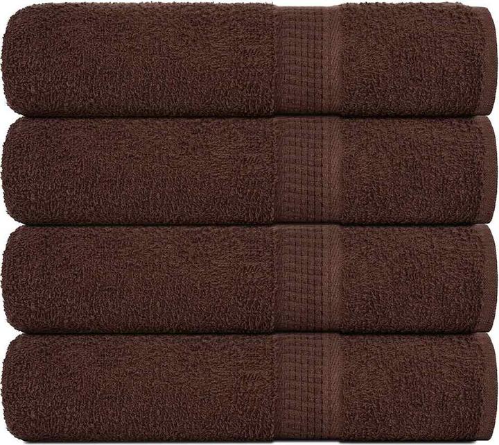 Actual product image vidaXL Towels 4 pcs. Brown 50x100 cm 360 g/m² 100% cotton Bath towel (50 x 100 cm)