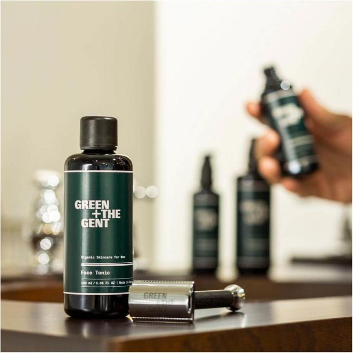Actual product image Green + The Gent Face Tonic - facial tonic for deep pore cleansing (Aftershave Tonic, 100 ml)