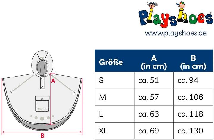 Actual product image Playshoes Foldable rain poncho (M)