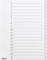 Image du produit Kolma Intercalaire A4, PP, 1-20, blanc