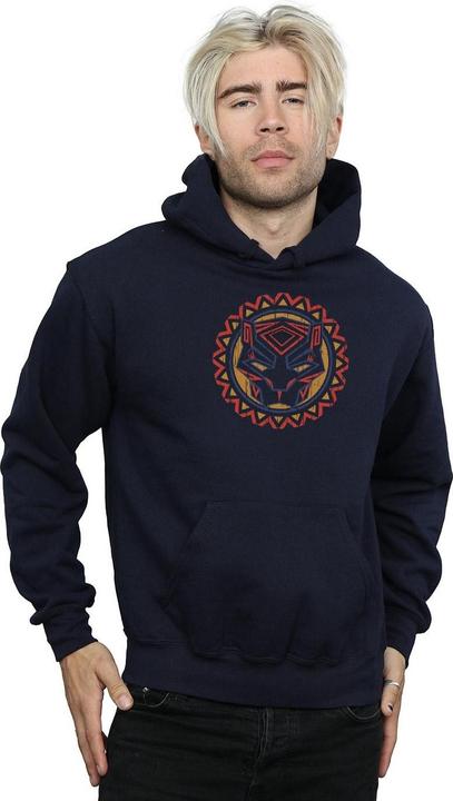 Actual product image Mens Black Panther Tribal Panther Icon Hoodie (M)