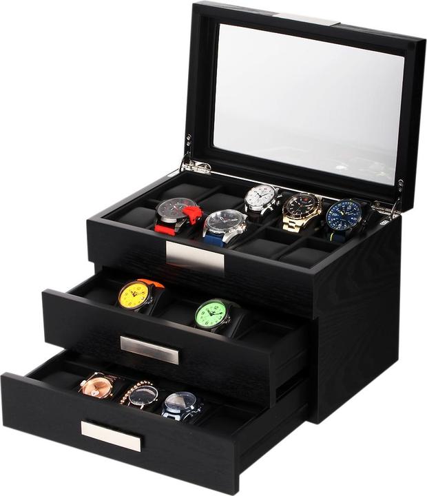 Produktbild Rothenschild Uhrenbox RS-2350-30BL für 30 Uhren black