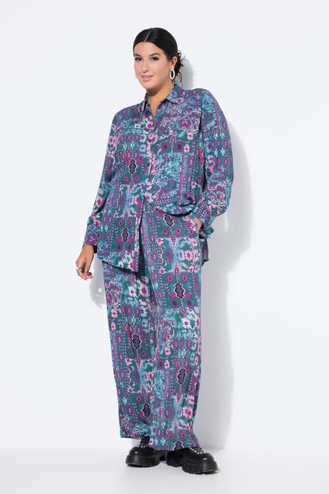 Produktbild Studio Untold Hose, Wide Legs, Strukturware, Flower-Print (58)