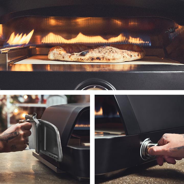 Actual product image Burnhard Outdoor Gas-Pizzaofen FAT TONY, 450 °C – 650 °C, 8 kW (62,5x57,5x28,5cm) inkl. Pizzastein (Pizza oven gas)