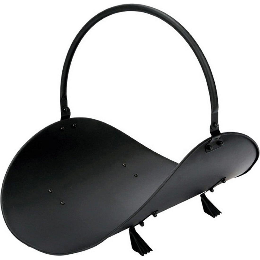 EDM, Accessori per camino, Firewood rack black 48 x 35 x 38 cm