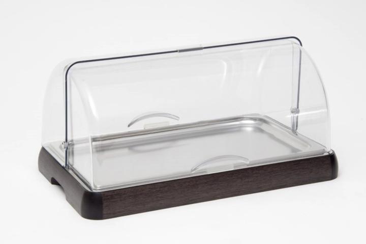 Produktbild ZEP CLASSIC Buffetplatte gekühlt, Edelstahl, Wenge, GN 1/1