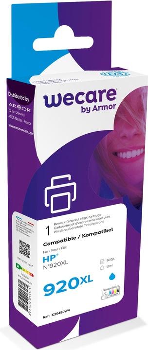 Immagine prodotto Wecare Inchiostro 920XL ciano ricostruito CD972AE per HP OfficeJet 6500 12ml (C)