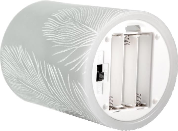Productafbeelding Pauleen LED Kaarsenset Cosy Feather Ø 7,6 cm, Set van 2, Grijs (2x)