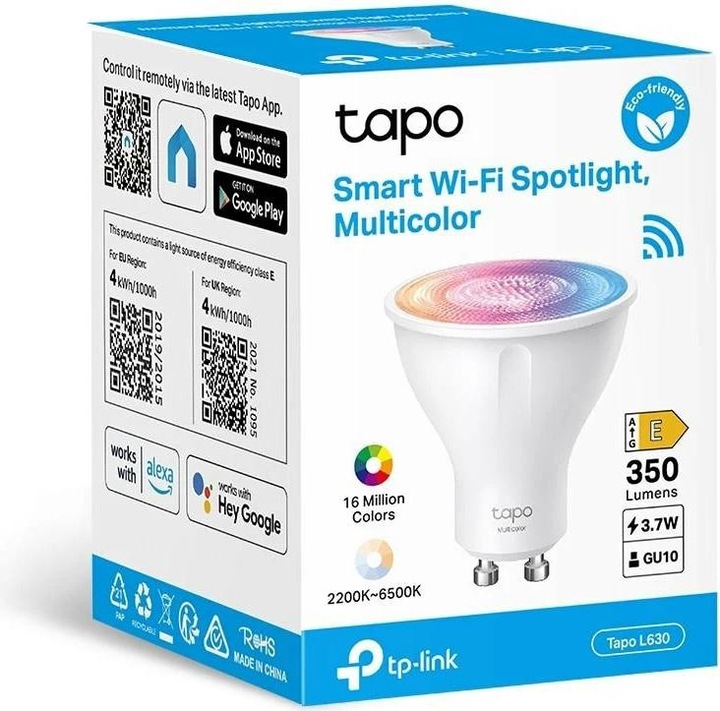 Produktbild TP-Link Tapo L630 GU10 Smart WLAN Glühbirne (4-pack) (GU10, 3.70 W, 350 lm, 4 x, E)