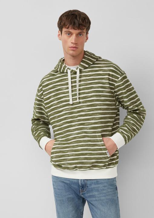 Produktbild s.Oliver Sweatshirt Strukturiertes Kapuzen-Sweatshirt im Modern Fit (L, S)