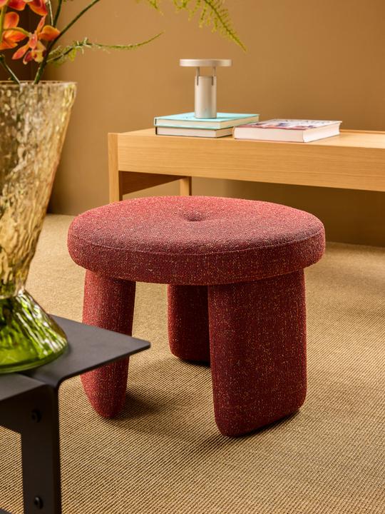 Actual product image Hübsch Rocco Pouffe Red