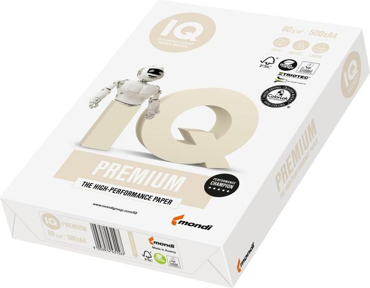 Image du produit IQ Papier à copier Premium A4-30053 80g/m² A4 blanc (80 g/m², 2500 x, A4)