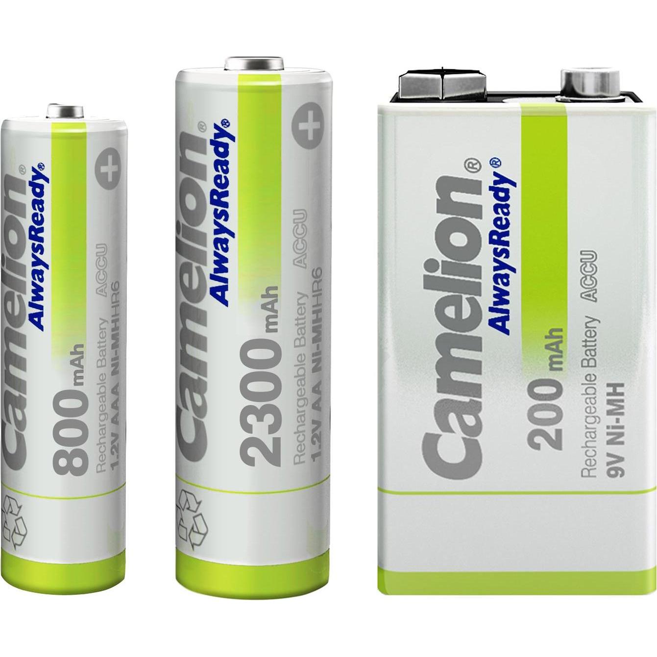 Thumbnail - Camelion 17423206 - Always Ready Ni-MH AA/HR6, 2 Stück, Kapazität 2300 mAh, wiederaufladbar, schnell (2 Stk., AA, 2300 m...