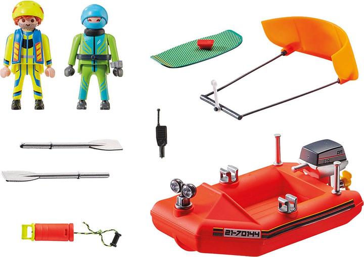 Produktbild Playmobil Kitesurfer-Rettung mit Boot (70144, Playmobil City Life)