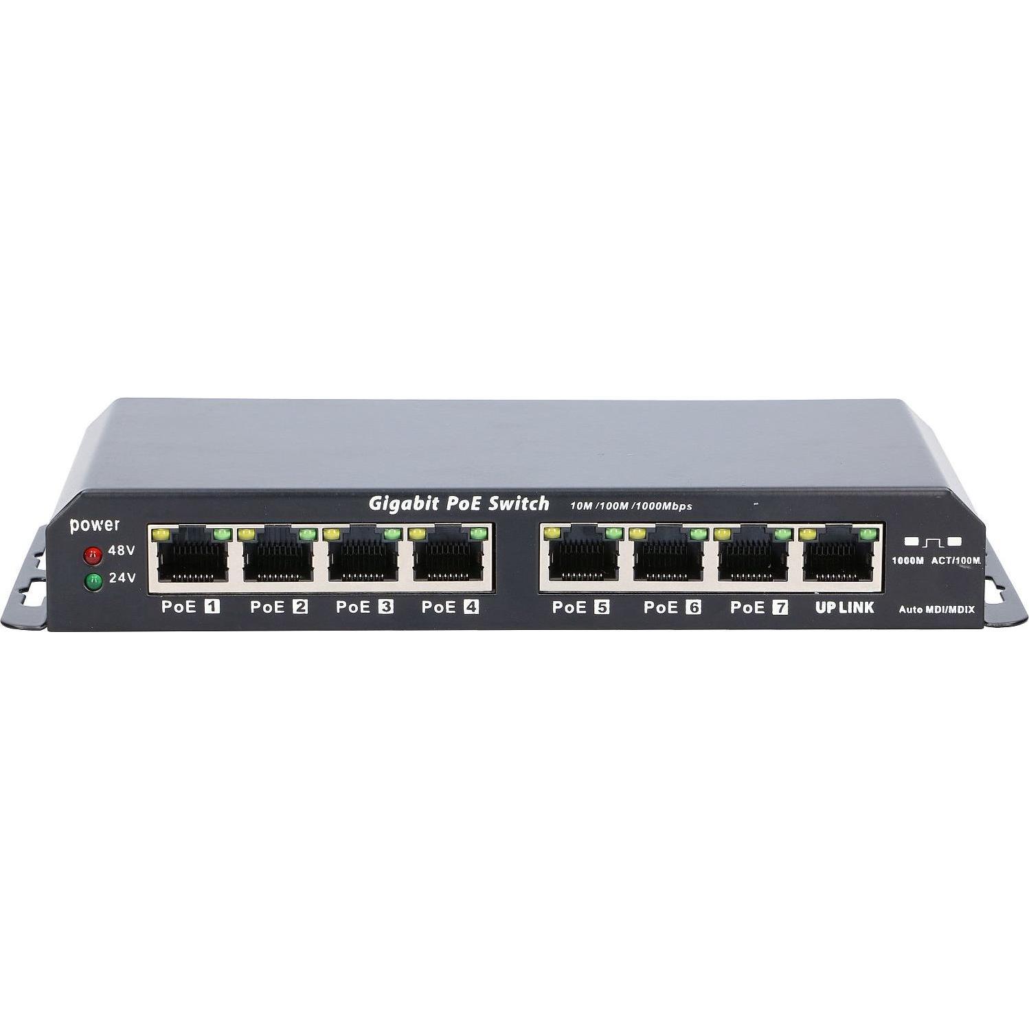 Extralink EX.1025 network switch Unmanaged L2 Gigabit Ethernet (10/100/1000) Power over Ethernet (8 Ports), Netzwerk Swi...