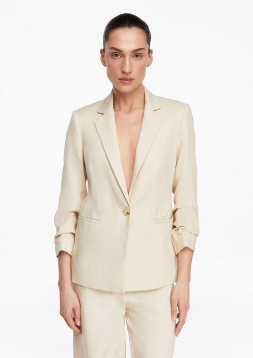 Immagine prodotto Comma Strukturierter Ein-Knopf-Blazer mit Drapé-Ärmeln in 3/4-Länge (32)